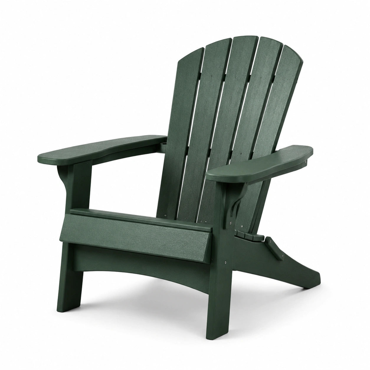 Sedia Adirondack in Legno Composito Verde 76x84x92 cm
