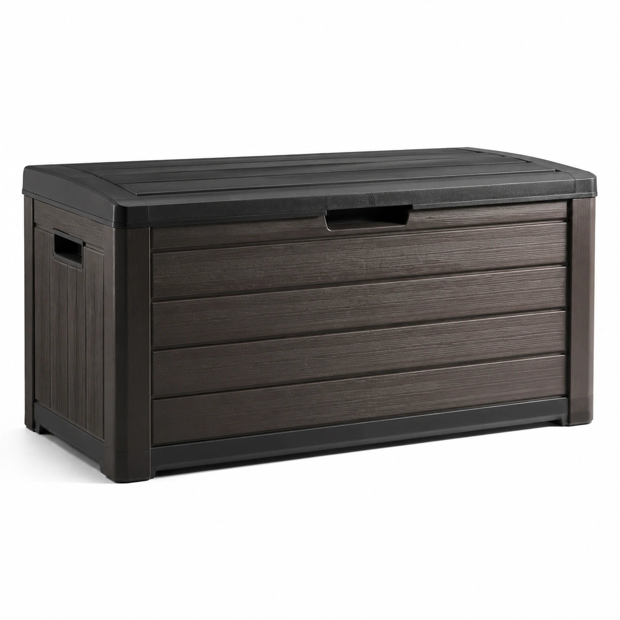 Baule da giardino in plastica marrone polipropilene 120x45x60 cm