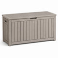 Baule da giardino in resina grigio 120x55x60 cm