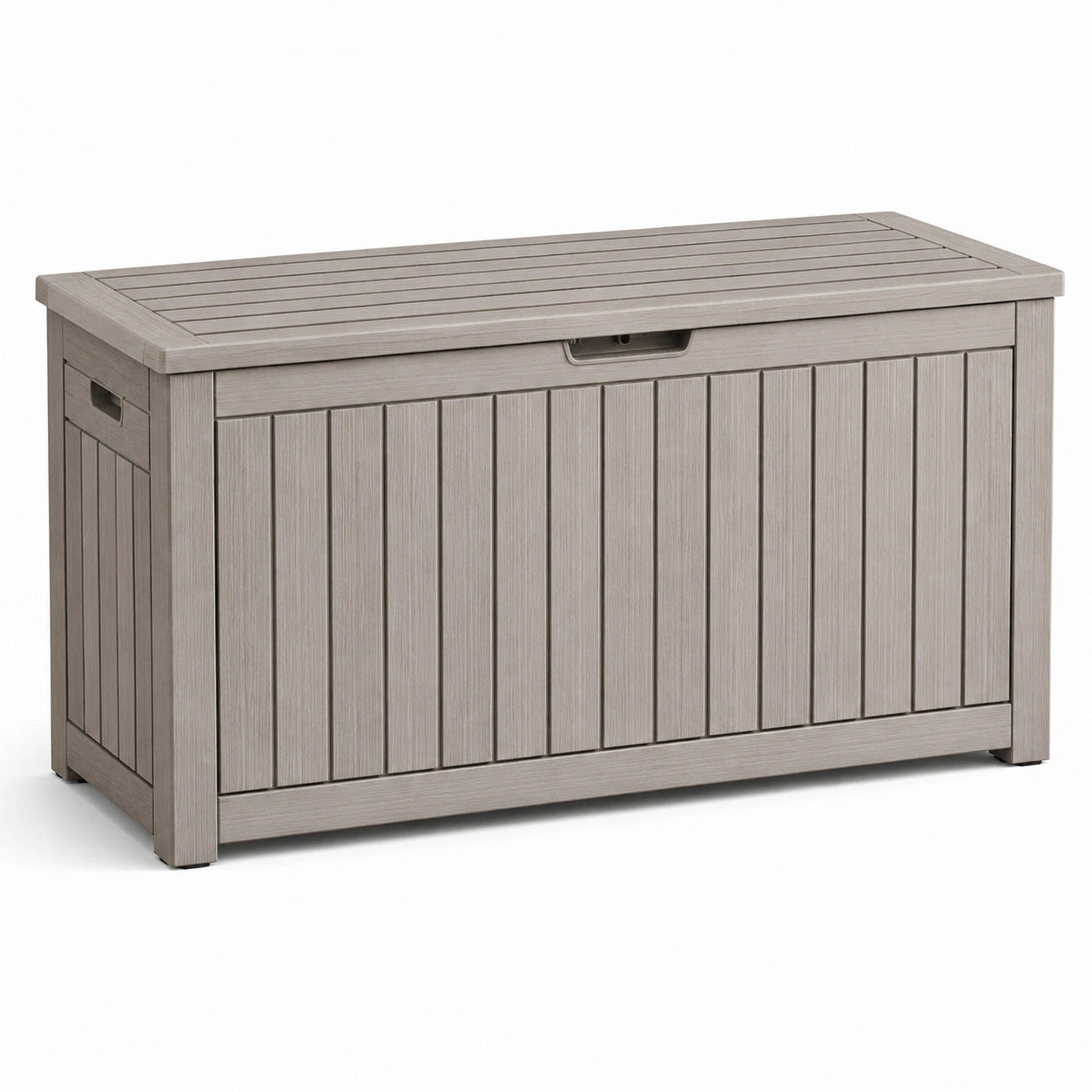 Baule da giardino in resina grigio 120x55x60 cm