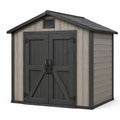 Casetta da giardino in resina 185x152x226 cm grigio antracite