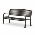 Panchina da giardino in metallo nero 120 cm